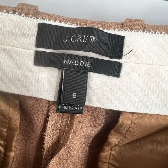 J. Crew maddie brown tan pants trousers size 6 - Picture 5 of 7